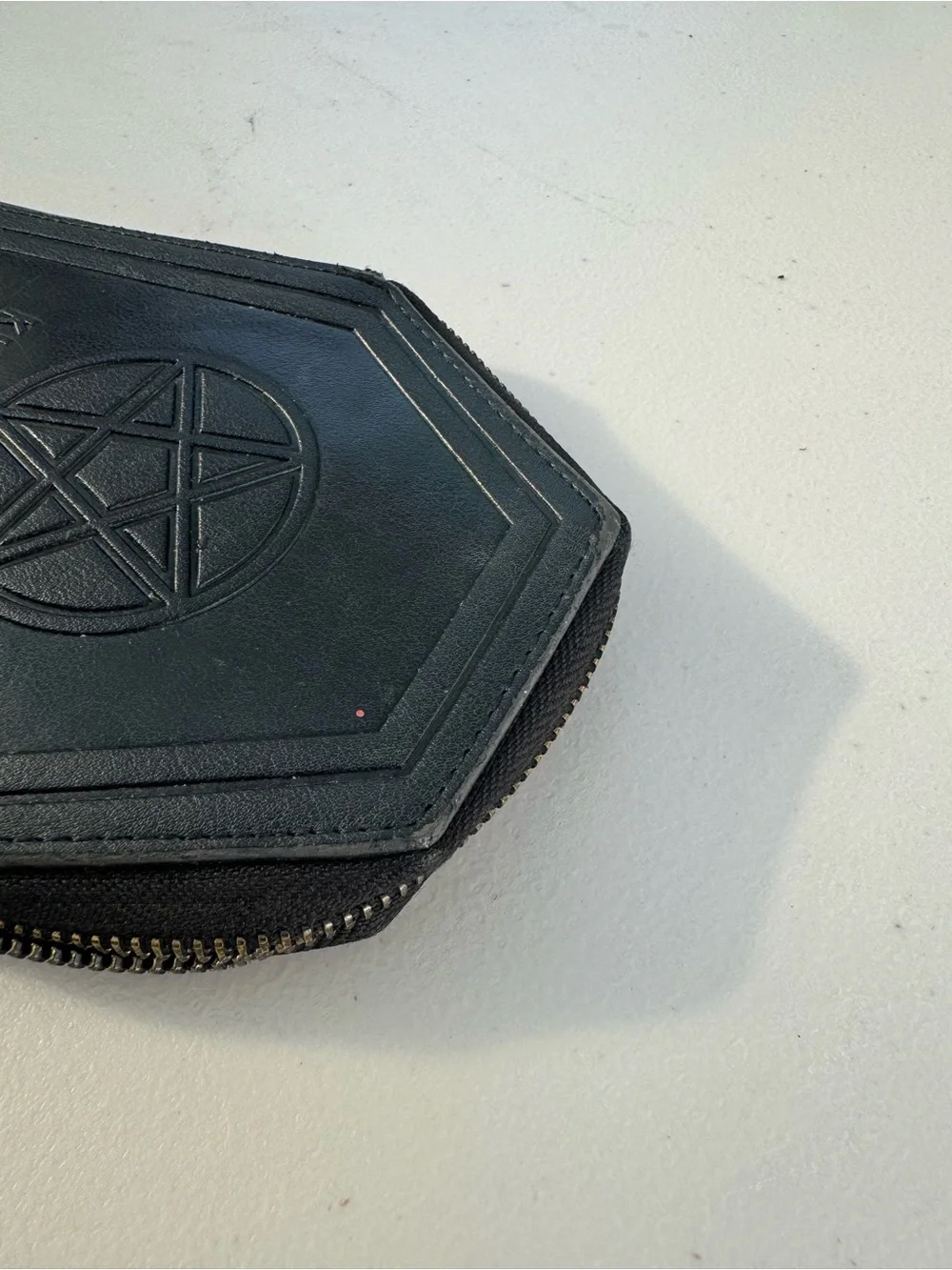 Killstar Black Coffin Wallet with Embossed Pentagram